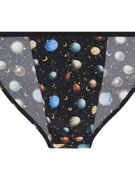 Трусы-танга мужские HOM 40-3043 чёрные с цветным принтом