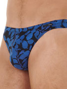 Стринги мужские HOM 40-2650 чёрные с принтом