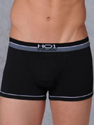 трусы-боксеры мужские HOM Bicolor, арт. HOM 02184 чёрные