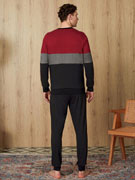 Пижама мужская Doreanse 4734 чёрная с бордовым